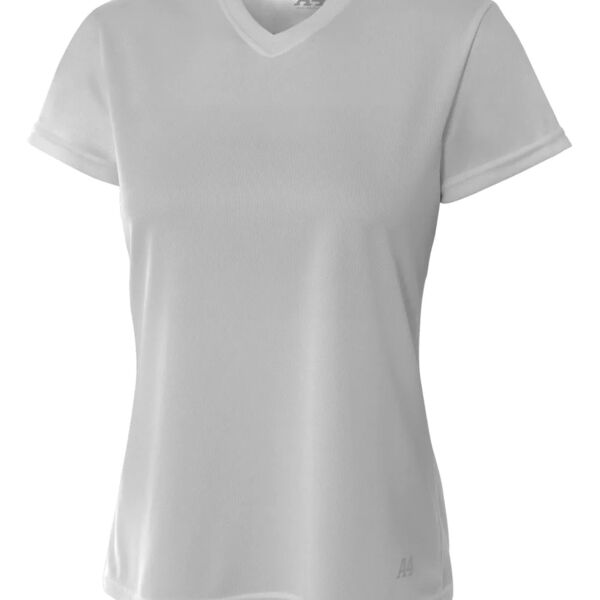 NW3254 - Women's Short Sleeve V-Neck Birds Eye Mesh Tee Thumbnail